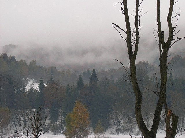 066.jpg - 066 W trakcie naszego pobytu mgieł i sniegu było pod dostatkiem.