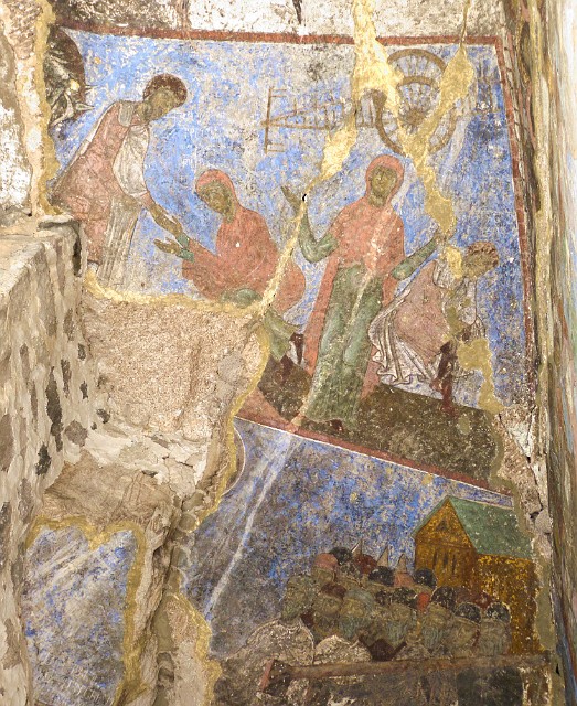 057.jpg - 057 XII-wieczne freski w kościele Wniebowzięcia.