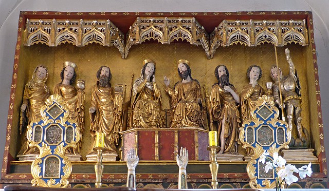 24 Ołtarz.jpg - 24 Ołtarz z 1444 r. w kaplicy NMP, świetne dzieło warsztatu gdańskiego.