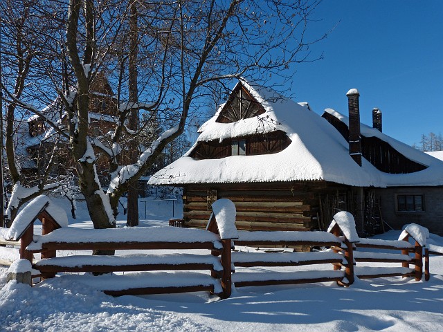 106.jpg - 106 Na osiedlu Roje nieopodal ulicy Kościeliskiej znajduje się chałupa znanego przewodnika tatrzańskiego Macieja Sieczki. W domu zbudowanym ok.1860 roku mieszkali: Jan Gwalbert Pawlikowski oraz poeci Seweryn Goszczyński i Adam Asnyk.